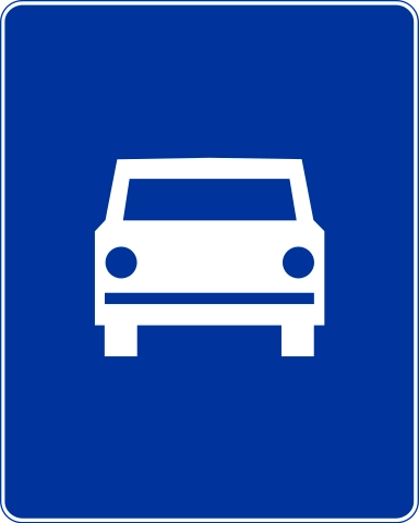Simbolo di ingresso in superstrada in Polonia. Immagine Wikipedia.